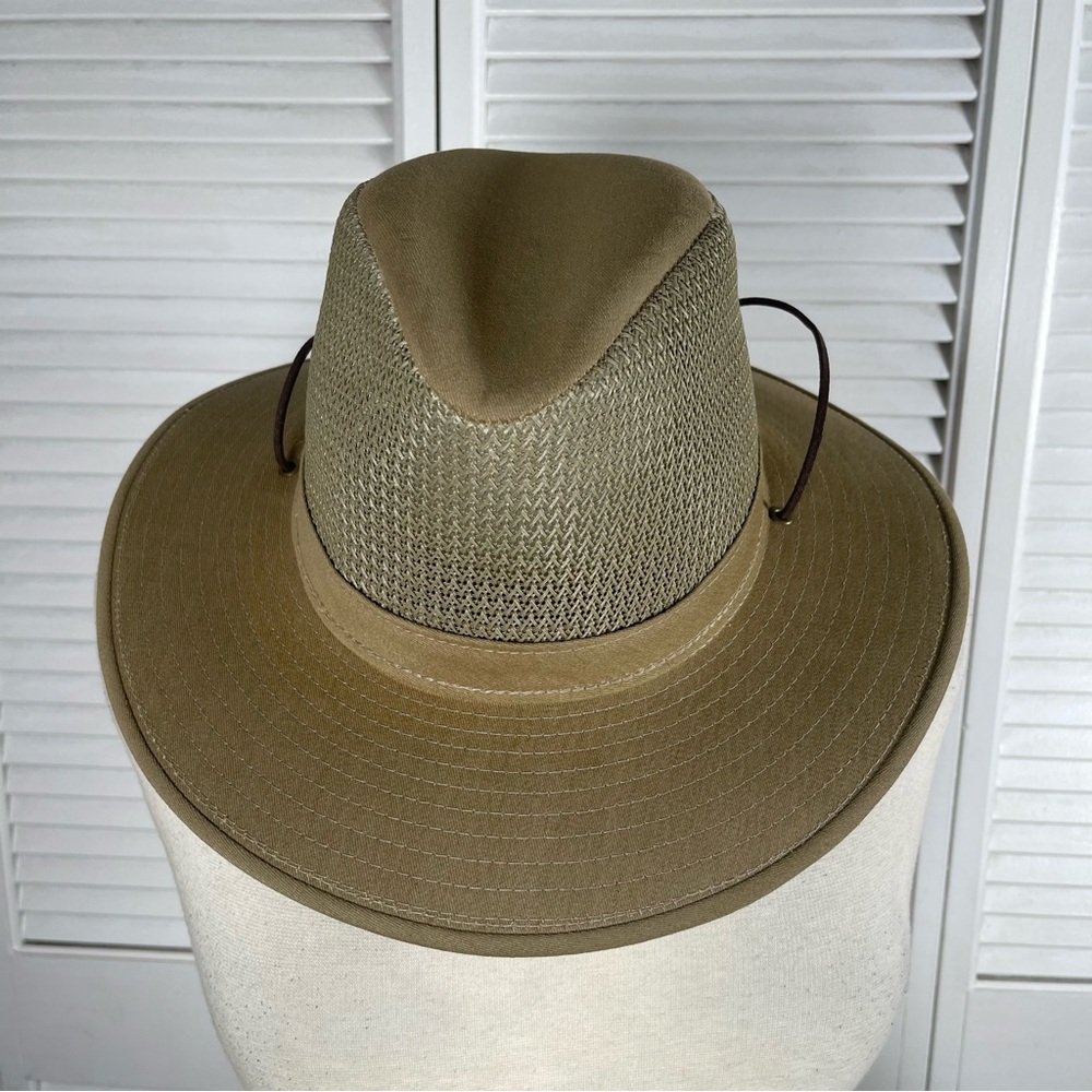 Vintage Henschel Breezer Aussie Outback Hat Khaki Large NWT Made in USA